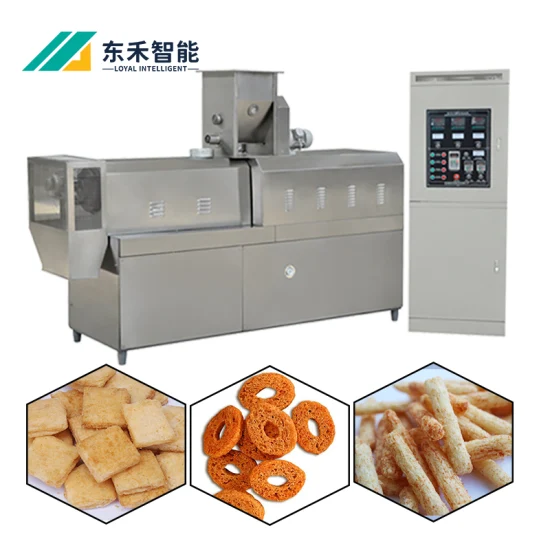 Extrusora de doble husillo de venta caliente para máquina de alimentos de hojaldres de queso fabricada en China fabricante de fábrica de bajo precio